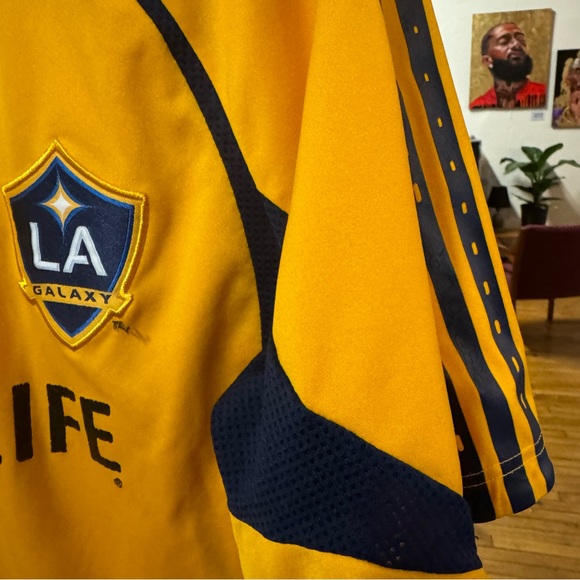 Adidas LA Galaxy Yellow Soccer Jersey - Picture 7 of 9